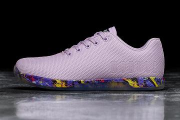 Pink Nobull Lavender Splatter Men's Trainers | CA U1291Z